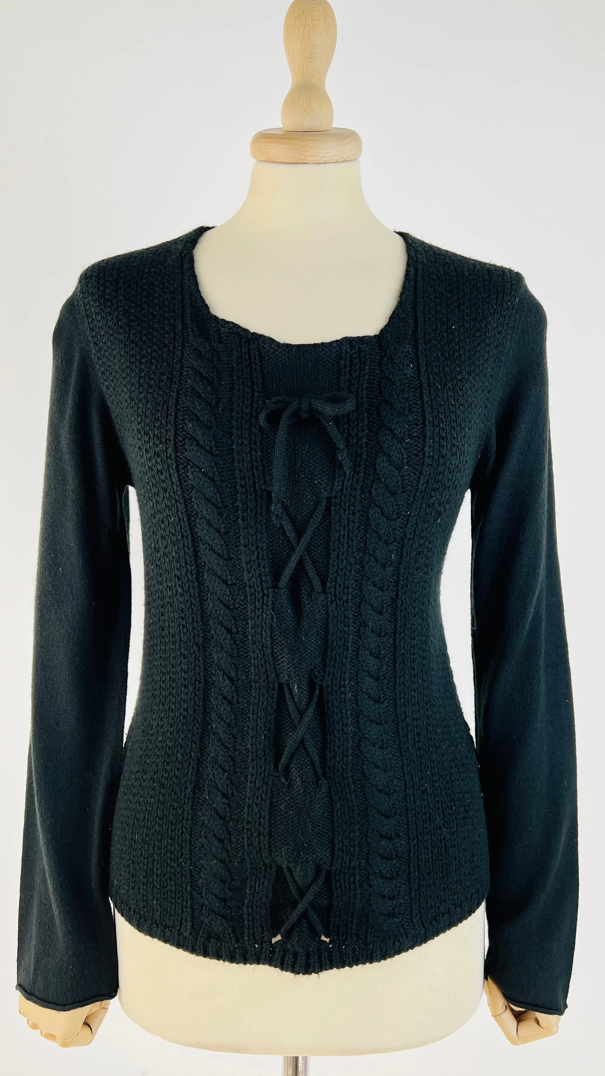 Donna Unsigned Felpe E Maglieria | Bianco/nero/grigio>Maglione trecce dettaglio incrociato