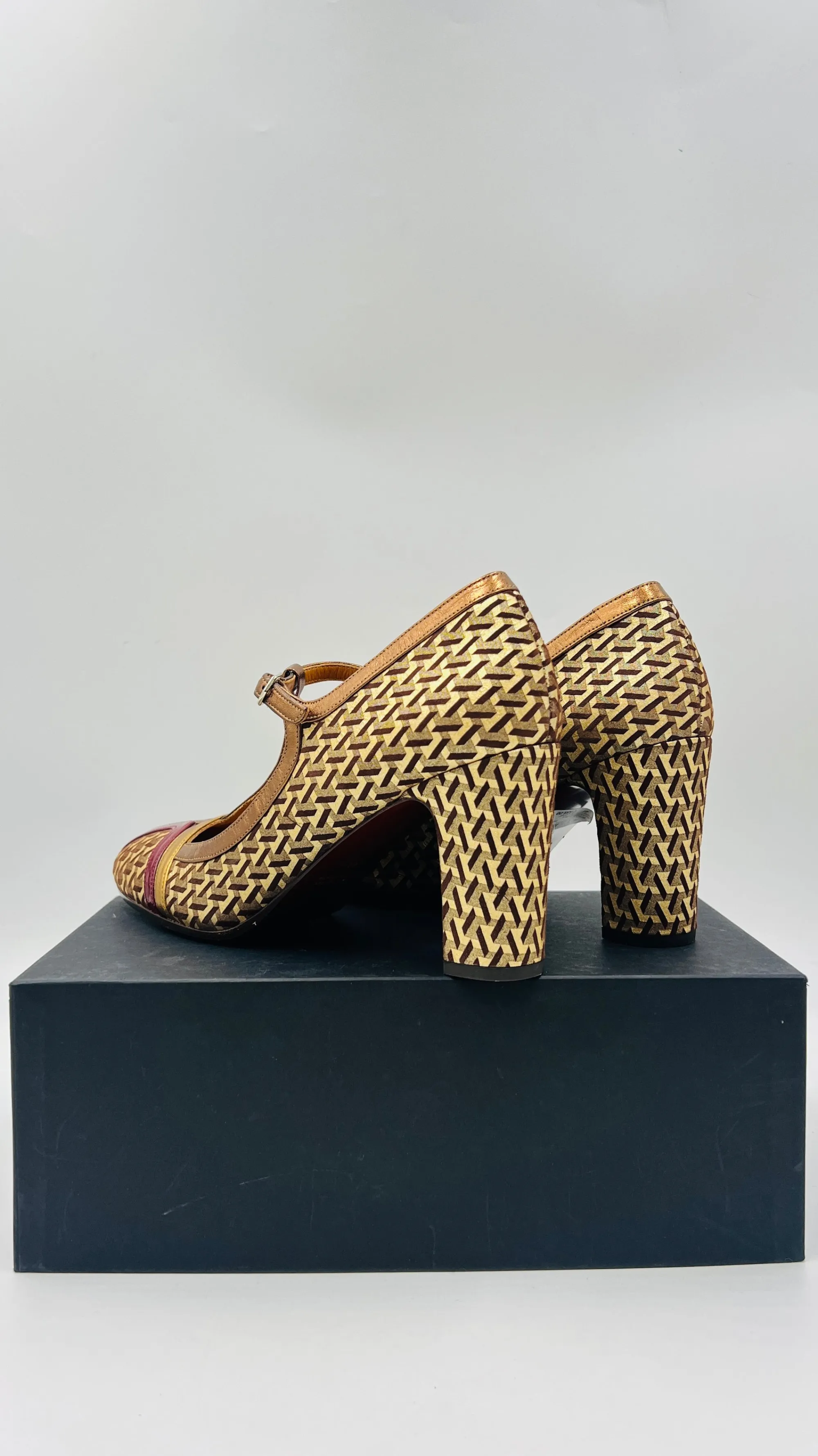 CHIE MIHARA Scarpe>Mary Jane lamé fantasia geometrica