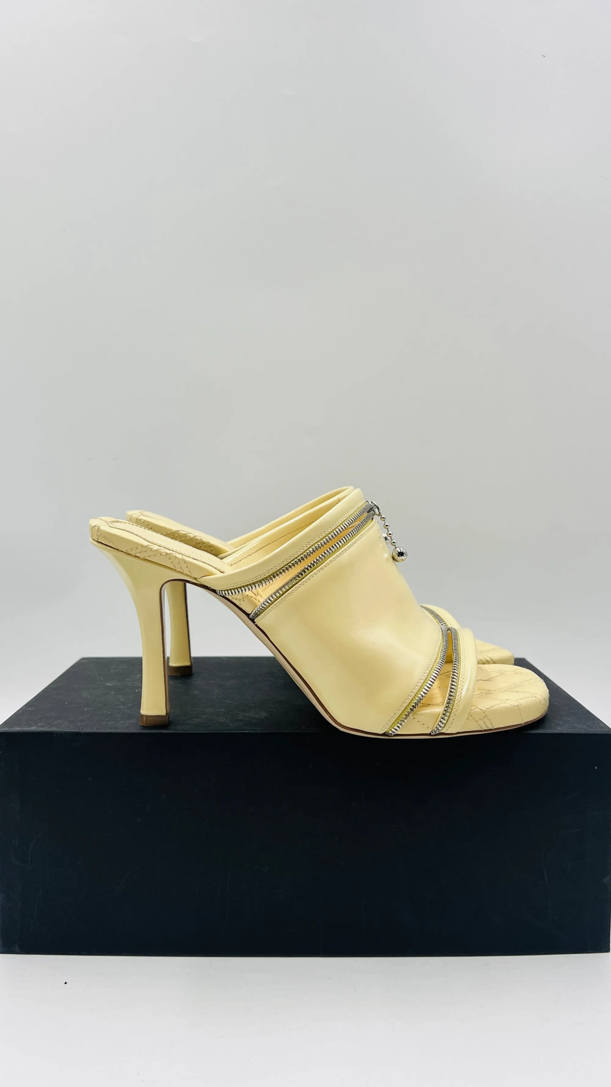 BURBERRY Scarpe>Mules peep toe dettagli zip