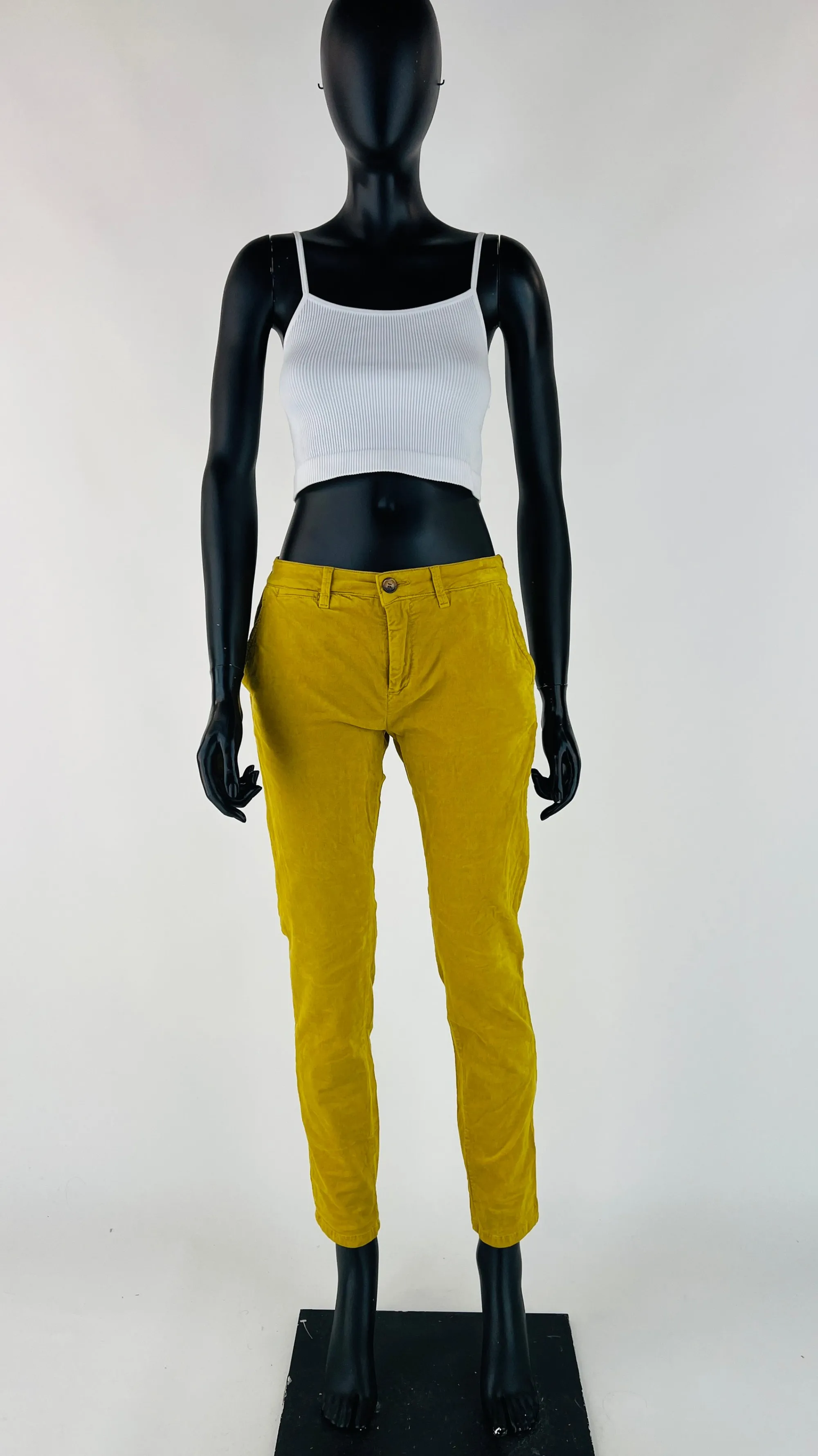 Donna Hod Pantaloni E Shorts | Giallo/arancione/marrone/oro>Pantaloni a sigaretta con cartellino