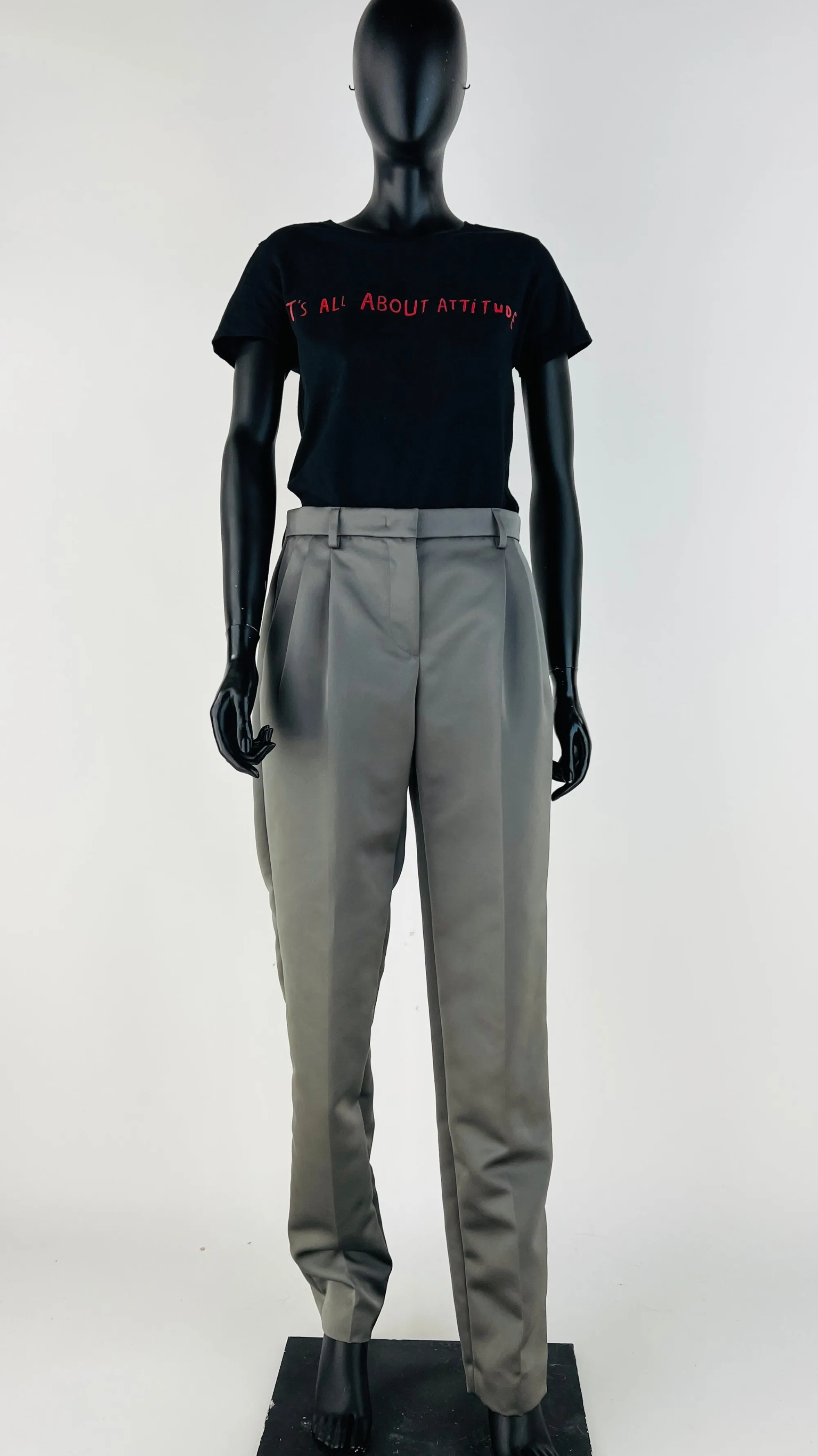 Donna GIORGIO ARMANI Pantaloni E Shorts | Bianco/nero/grigio>Pantaloni doppia pince