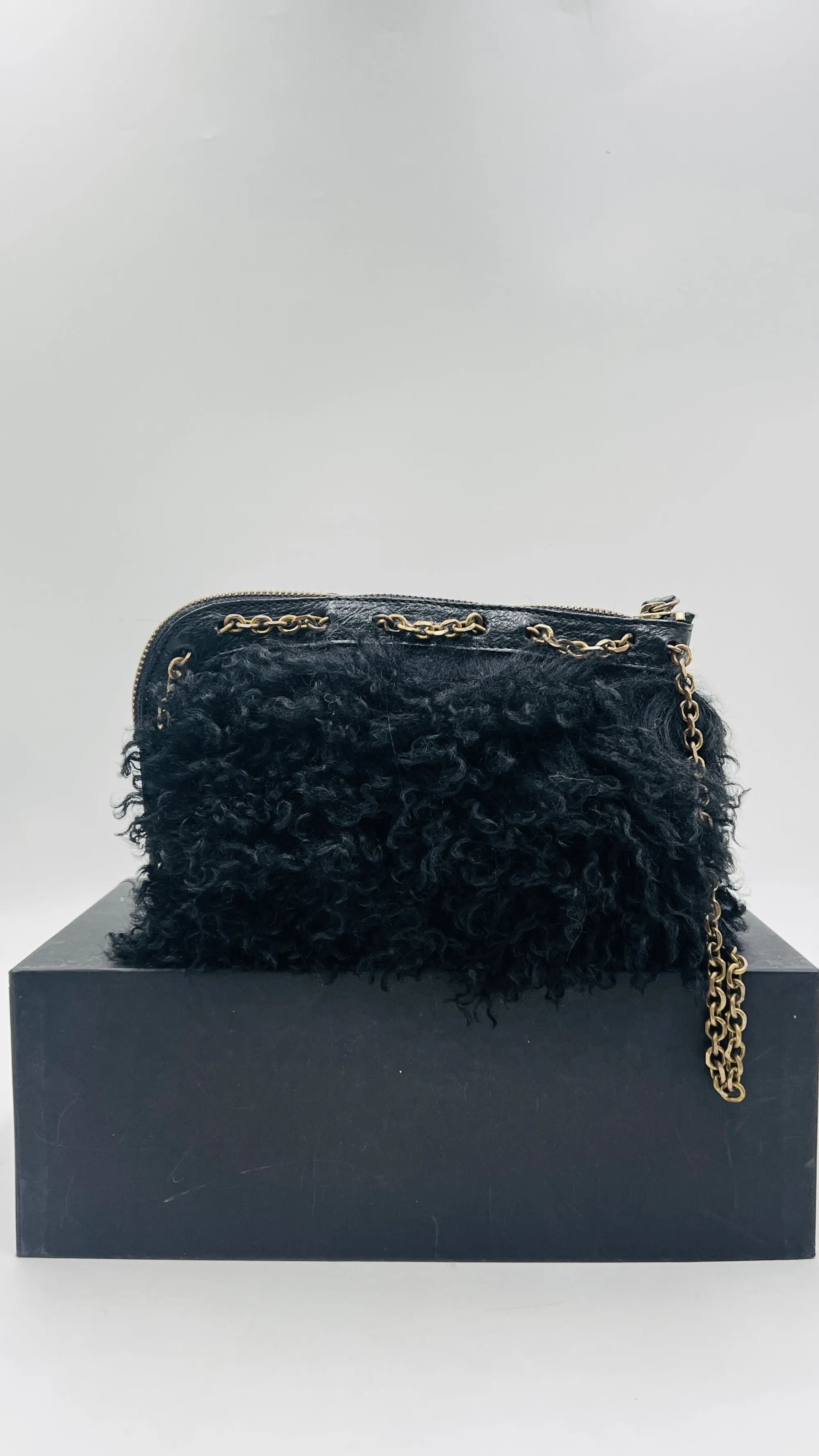 J Dauphine Borse>Pochette faux fur con catena