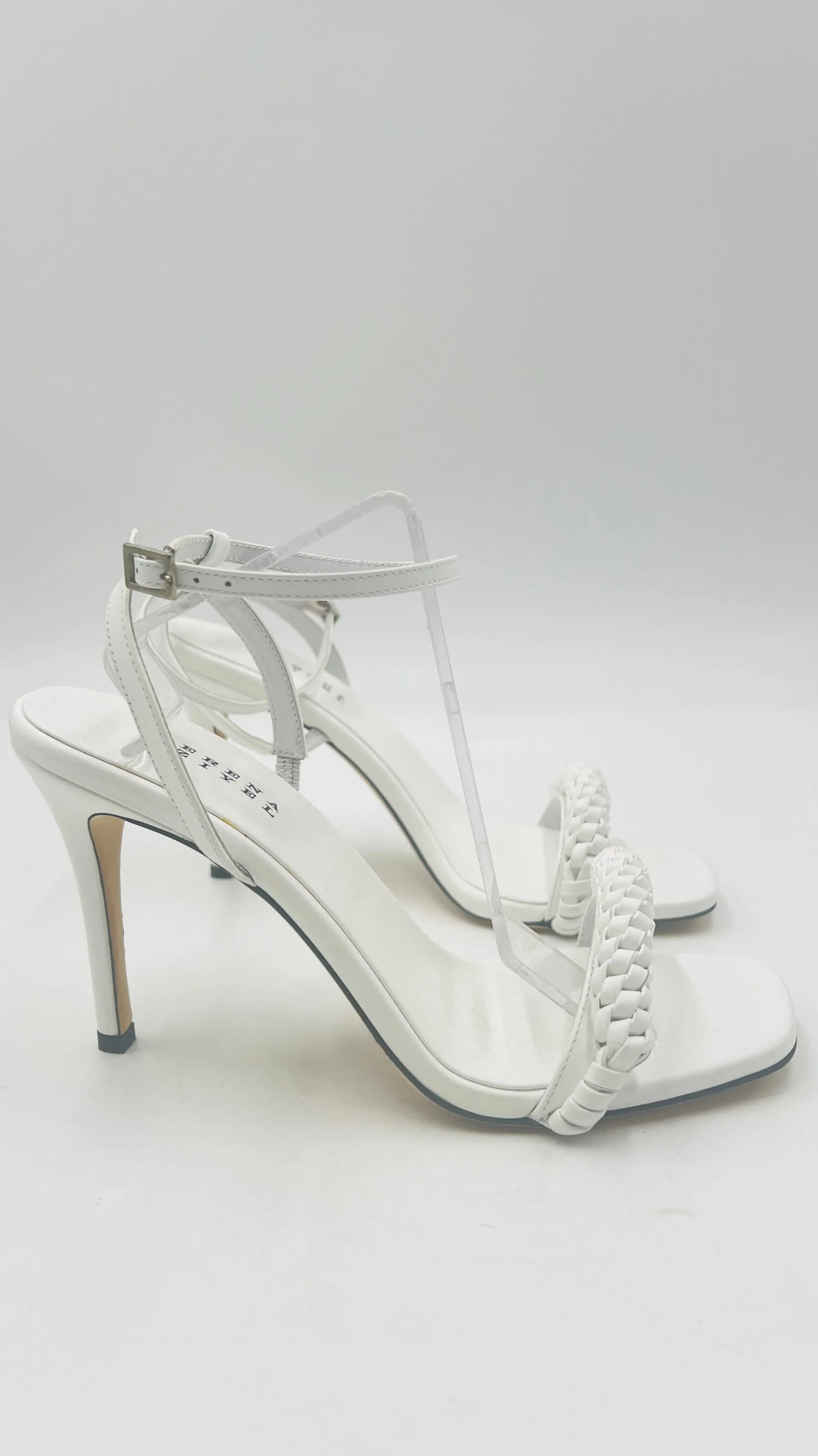 Donna SERENA uziyel Scarpe | Bianco/nero/grigio>Sandali con dettaglio intrecciato