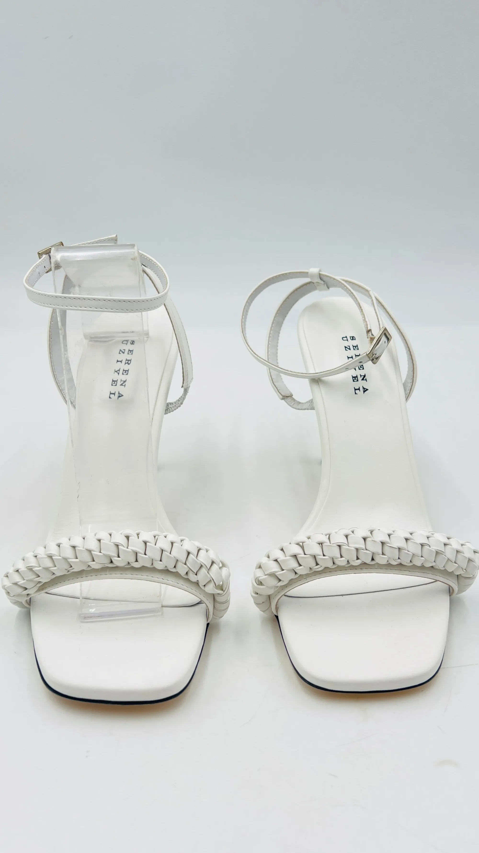 Donna SERENA uziyel Scarpe | Bianco/nero/grigio>Sandali con dettaglio intrecciato