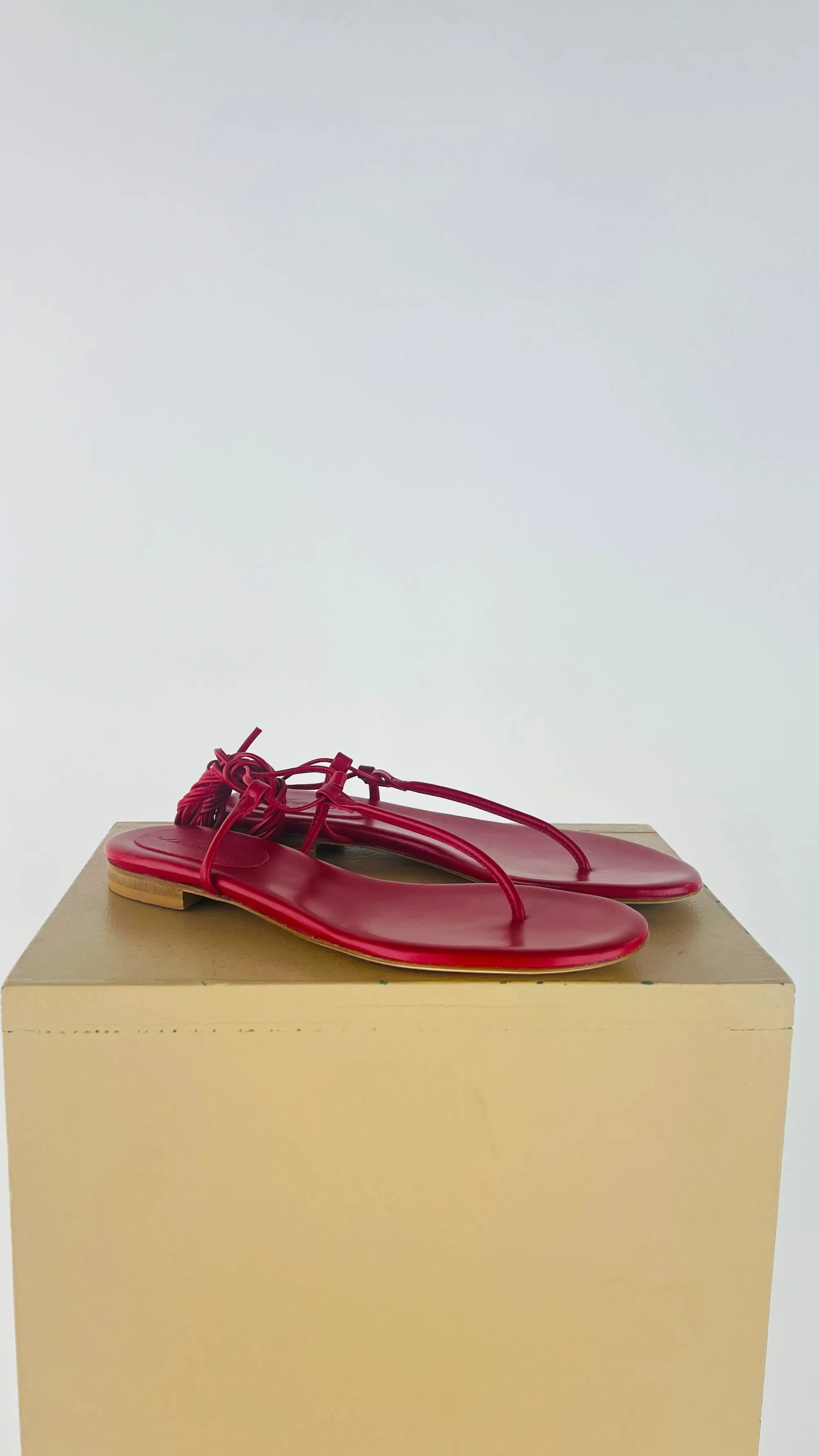 Donna ANNA F. Scarpe | Rosso/rosa/viola>Sandali rossi in pelle