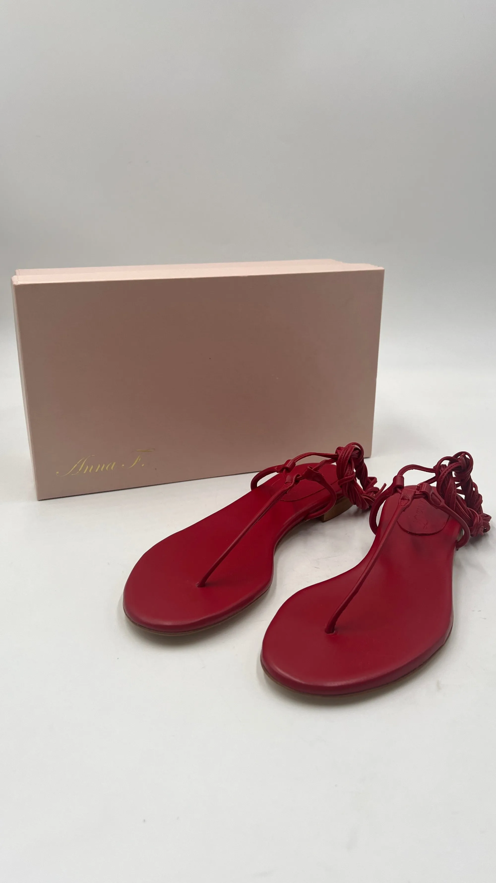 Donna ANNA F. Scarpe | Rosso/rosa/viola>Sandali rossi in pelle