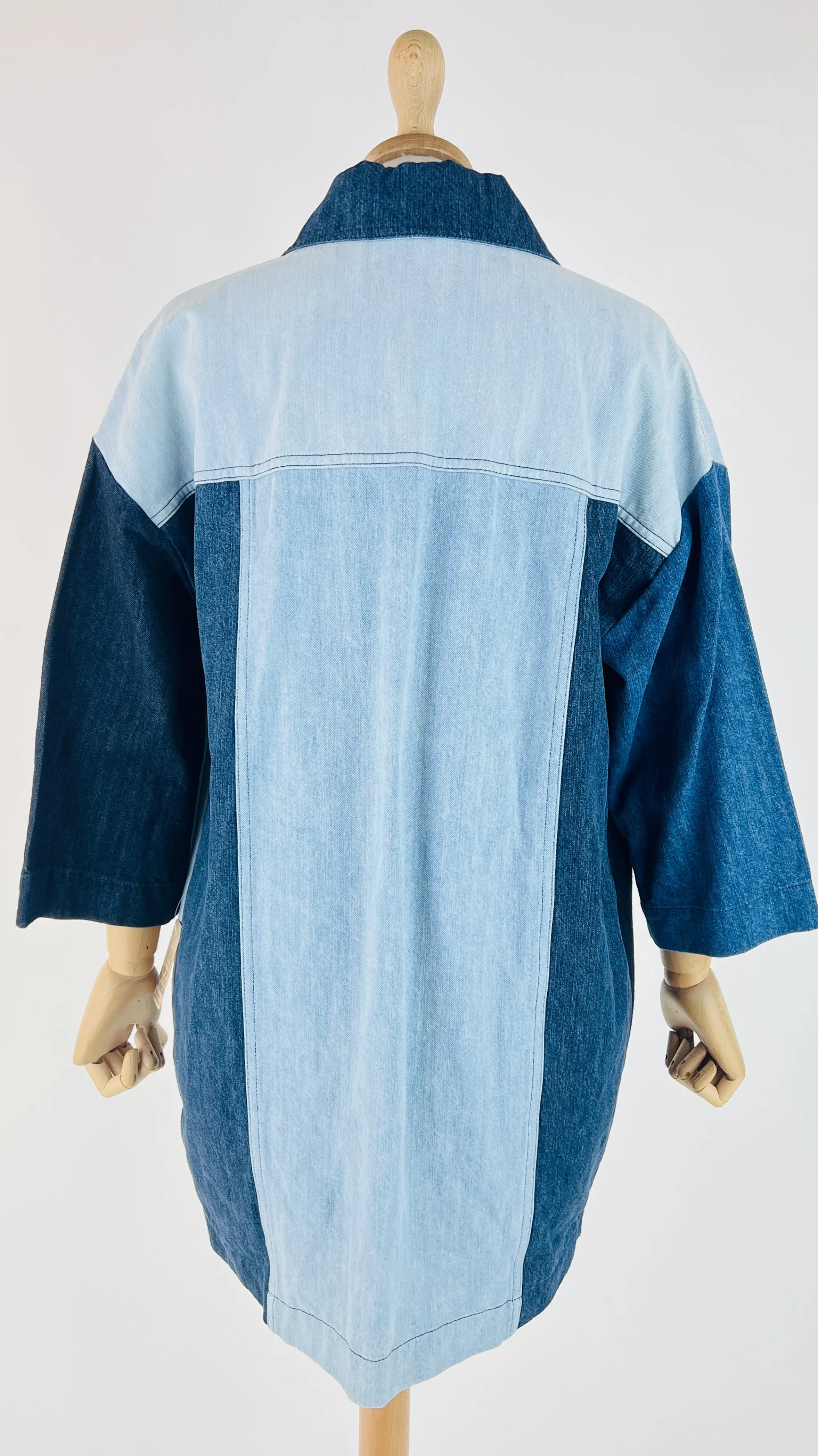 Donna Love Moschino Cappotti, Trench, Soprabiti | Giacche&piumini>Soprabito in denim color block