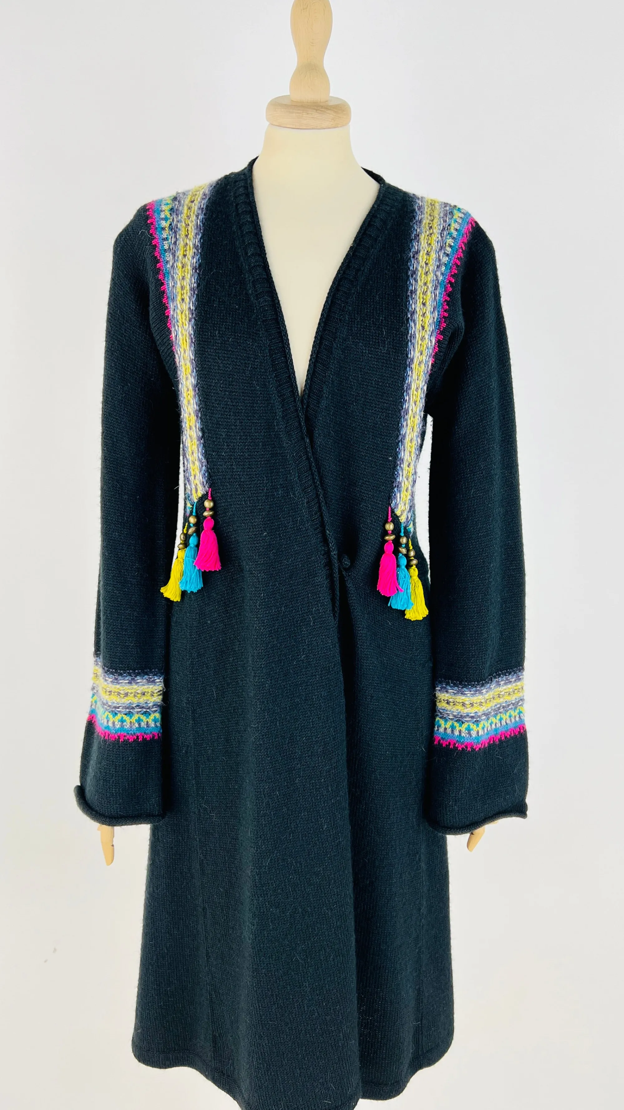 Donna CHACok Cappotti, Trench, Soprabiti | Bianco/nero/grigio>Soprabito in maglia inserti multicolor