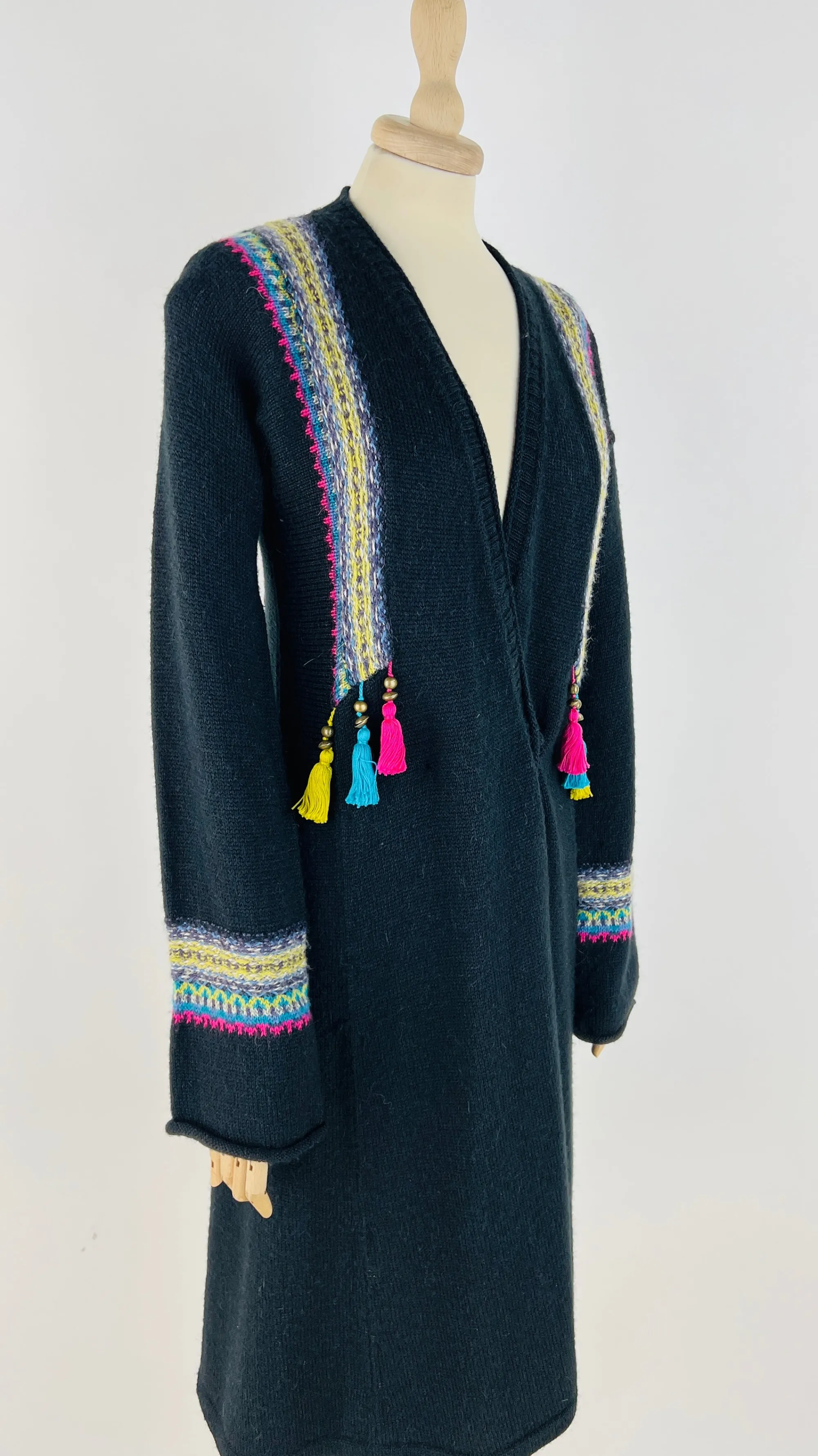 Donna CHACok Cappotti, Trench, Soprabiti | Bianco/nero/grigio>Soprabito in maglia inserti multicolor
