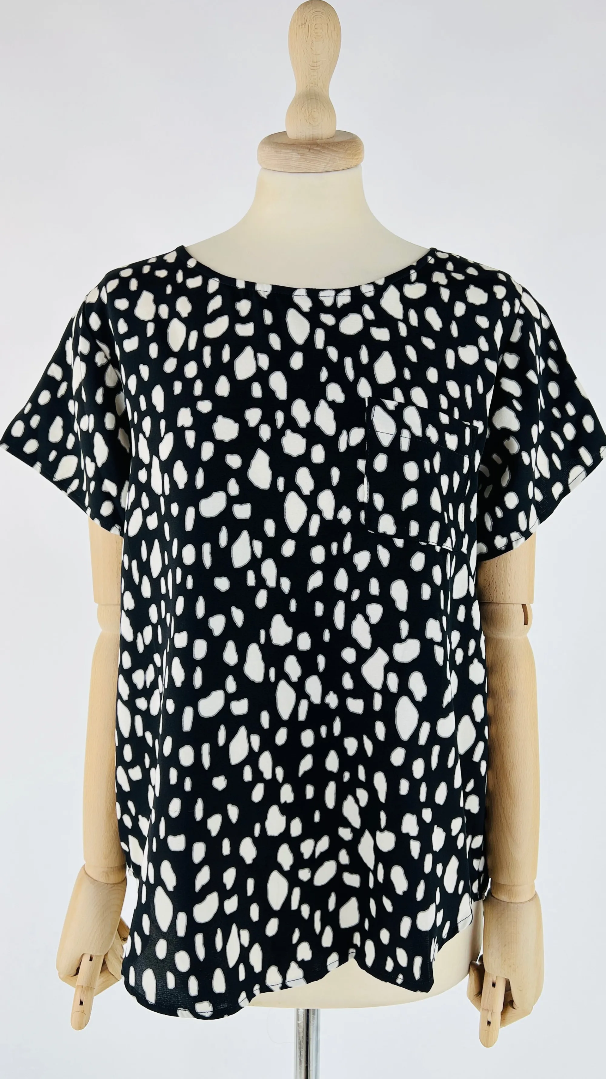 Donna SEA T-shirts E Bluse | Fantasie>Top animalier bianco e nero