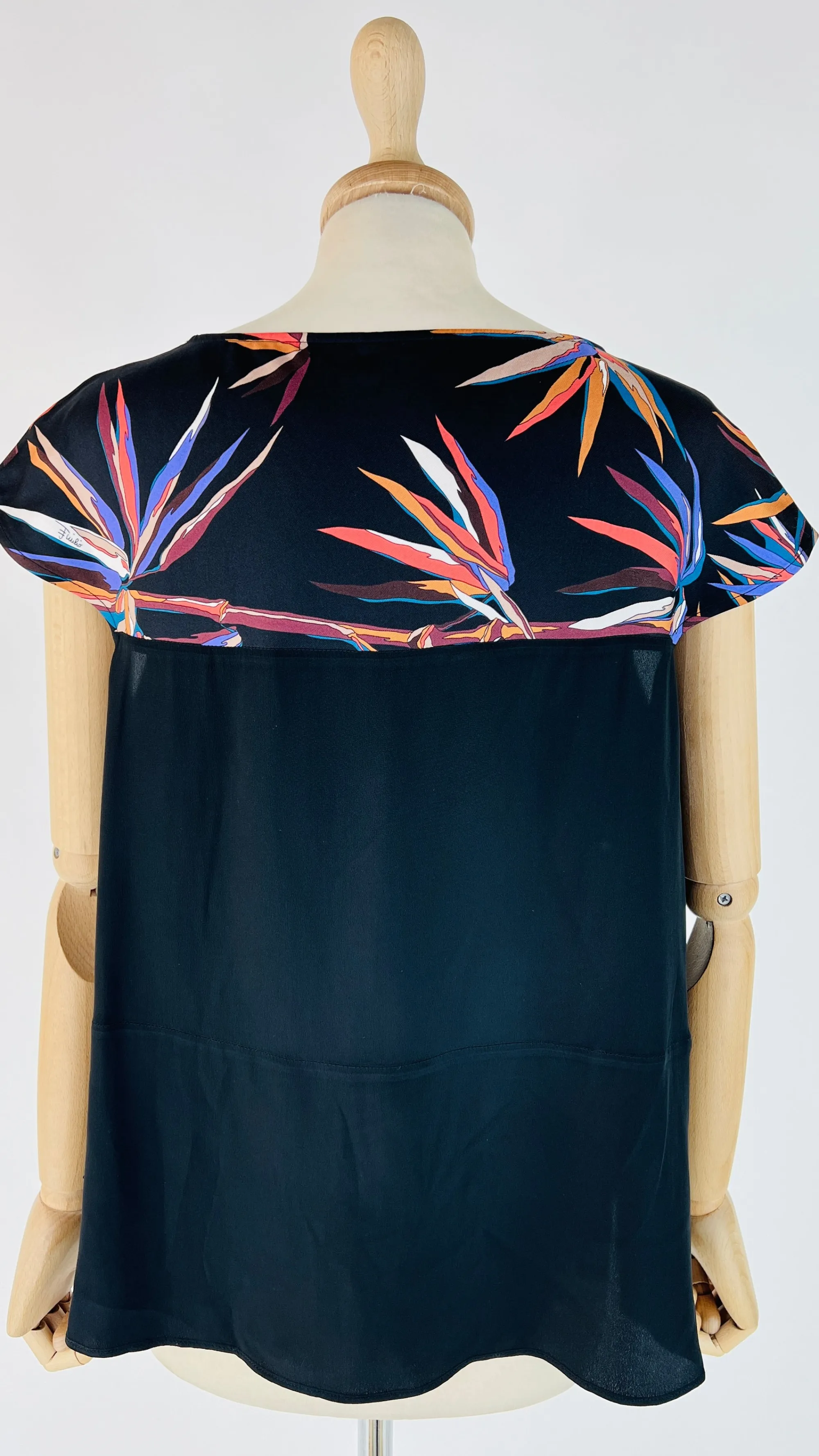 Donna Emilio Pucci T-shirts E Bluse | Bianco/nero/grigio>Top con dettaglio stampa bambù