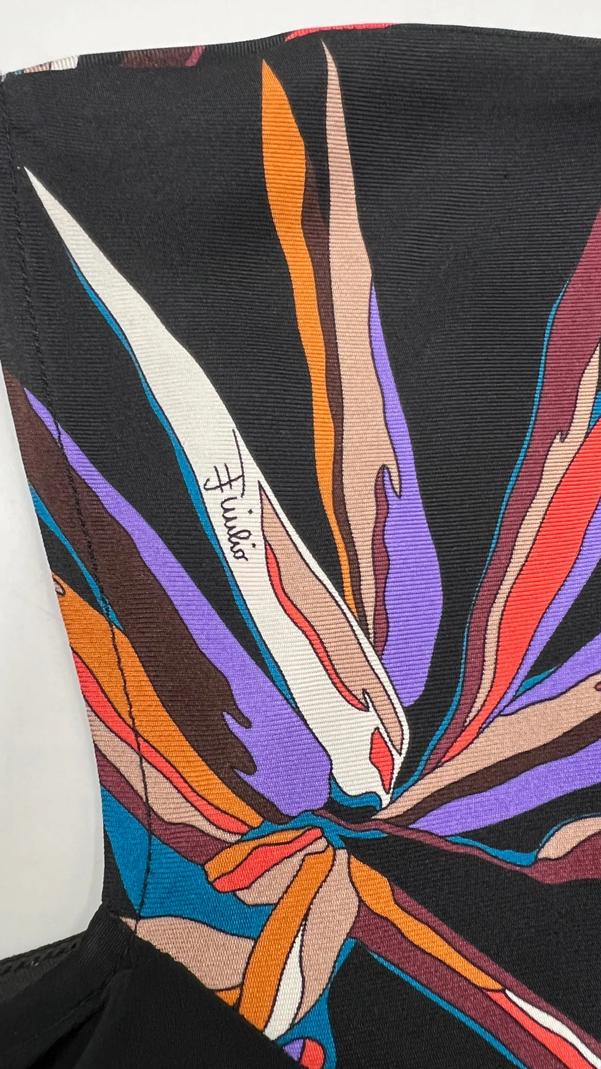 Donna Emilio Pucci T-shirts E Bluse | Bianco/nero/grigio>Top con dettaglio stampa bambù