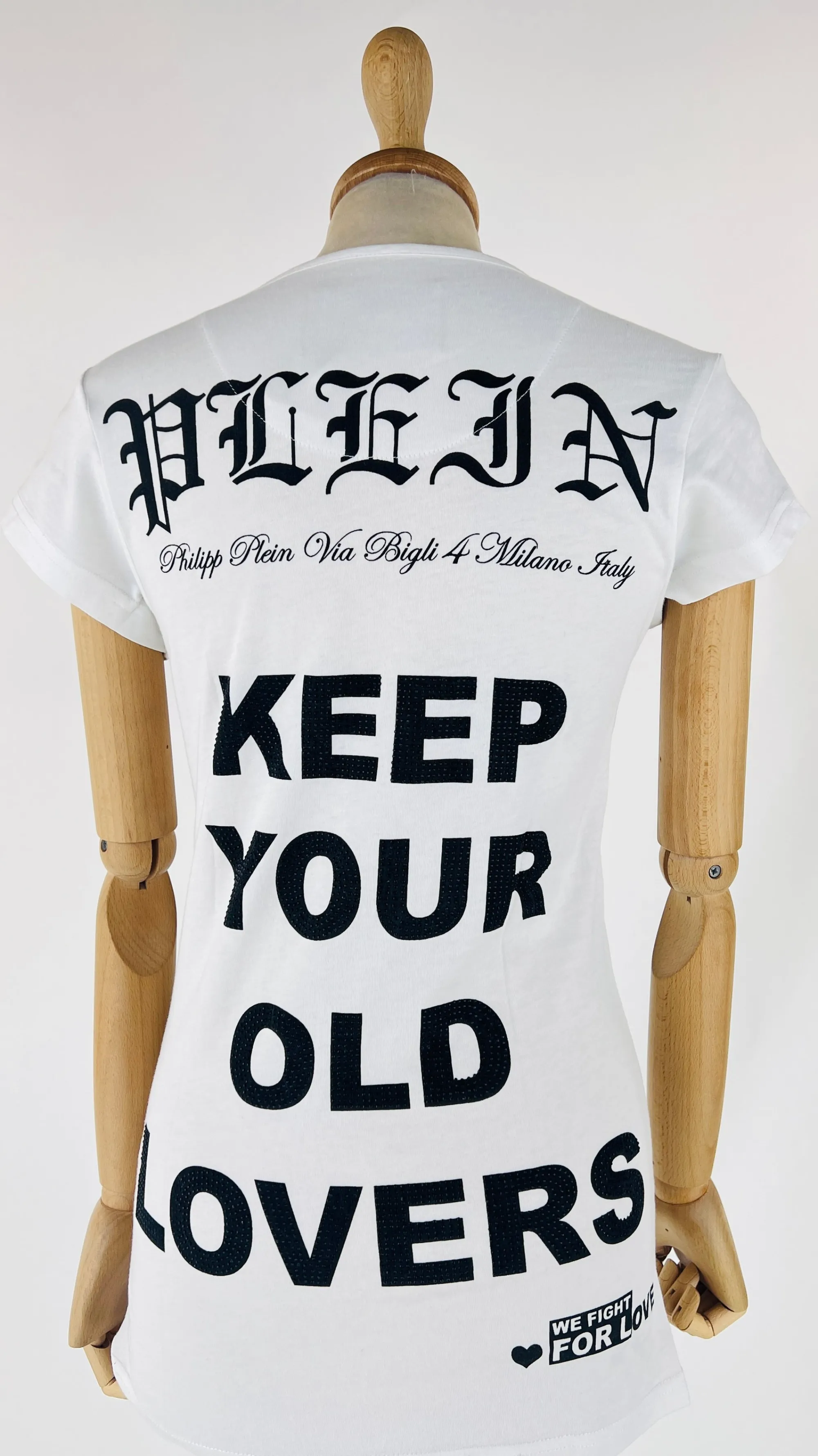 Donna Philipp Plein T-shirts E Bluse | Bianco/nero/grigio>Top con illustrazione