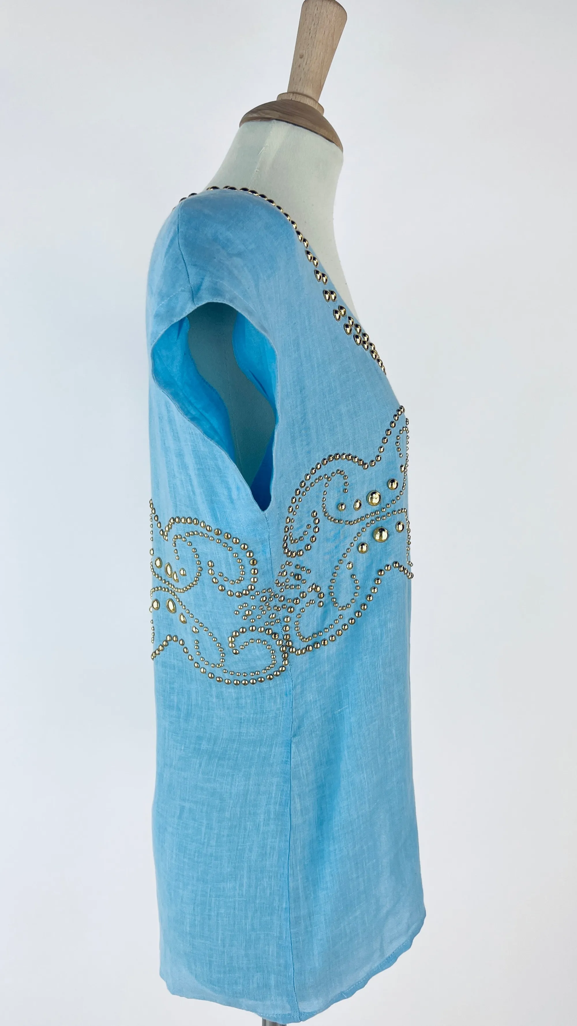 Donna Fontana Couture T-shirts E Bluse>Top vintage con borchie