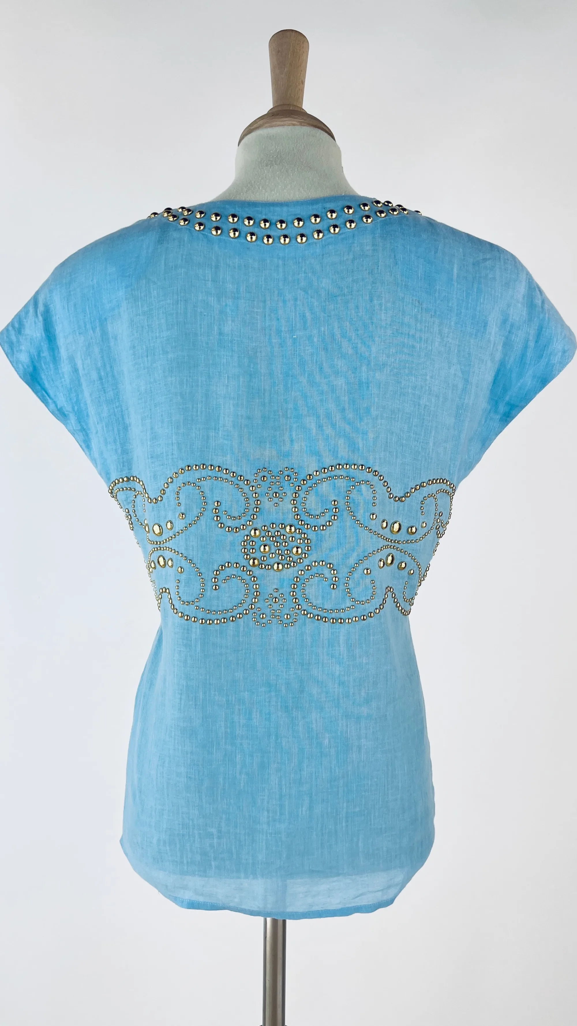 Donna Fontana Couture T-shirts E Bluse>Top vintage con borchie
