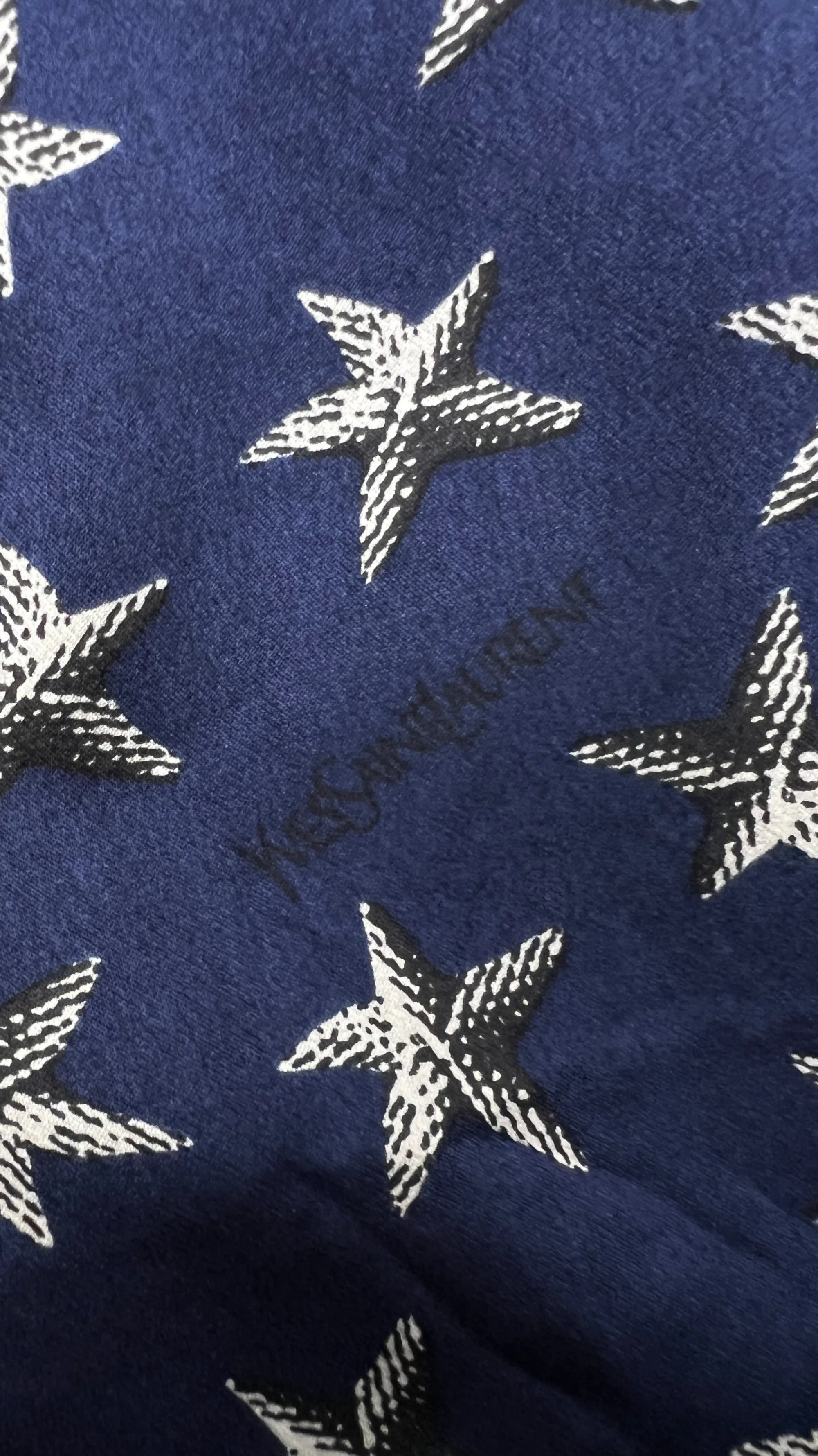 Donna Yves Saint Laurent T-shirts E Bluse | Blu/azzurro/verde>Top vintage con stelle marine
