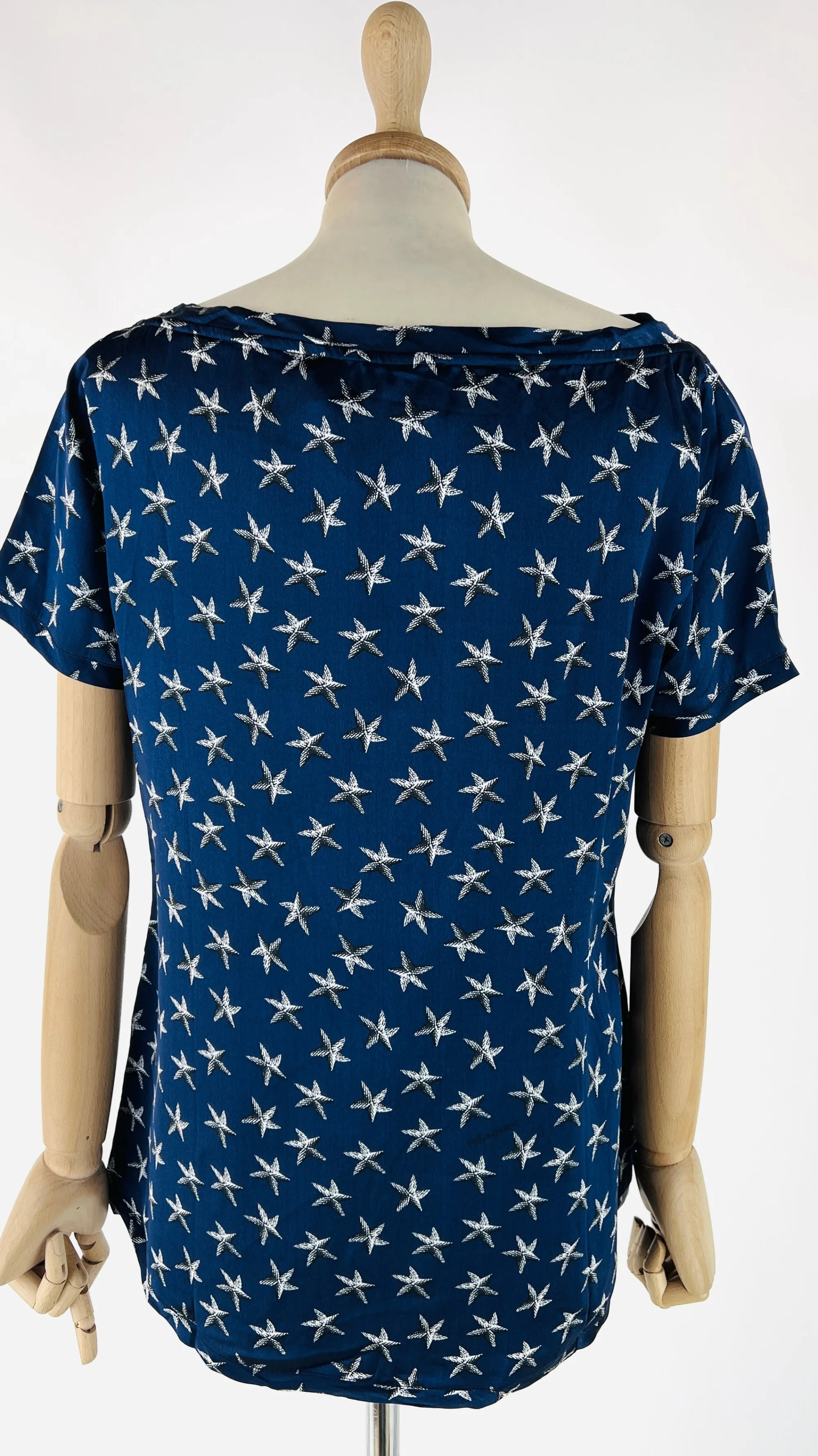 Donna Yves Saint Laurent T-shirts E Bluse | Blu/azzurro/verde>Top vintage con stelle marine