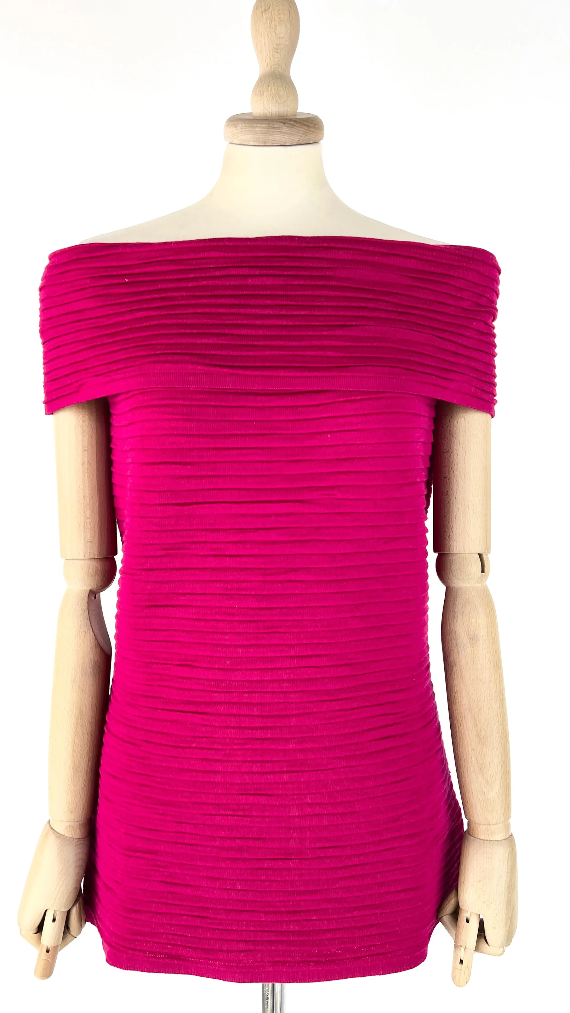 Donna Valentino studio Tops E Smanicati | Rosso/rosa/viola>Top vintage off-shoulders a pieghe