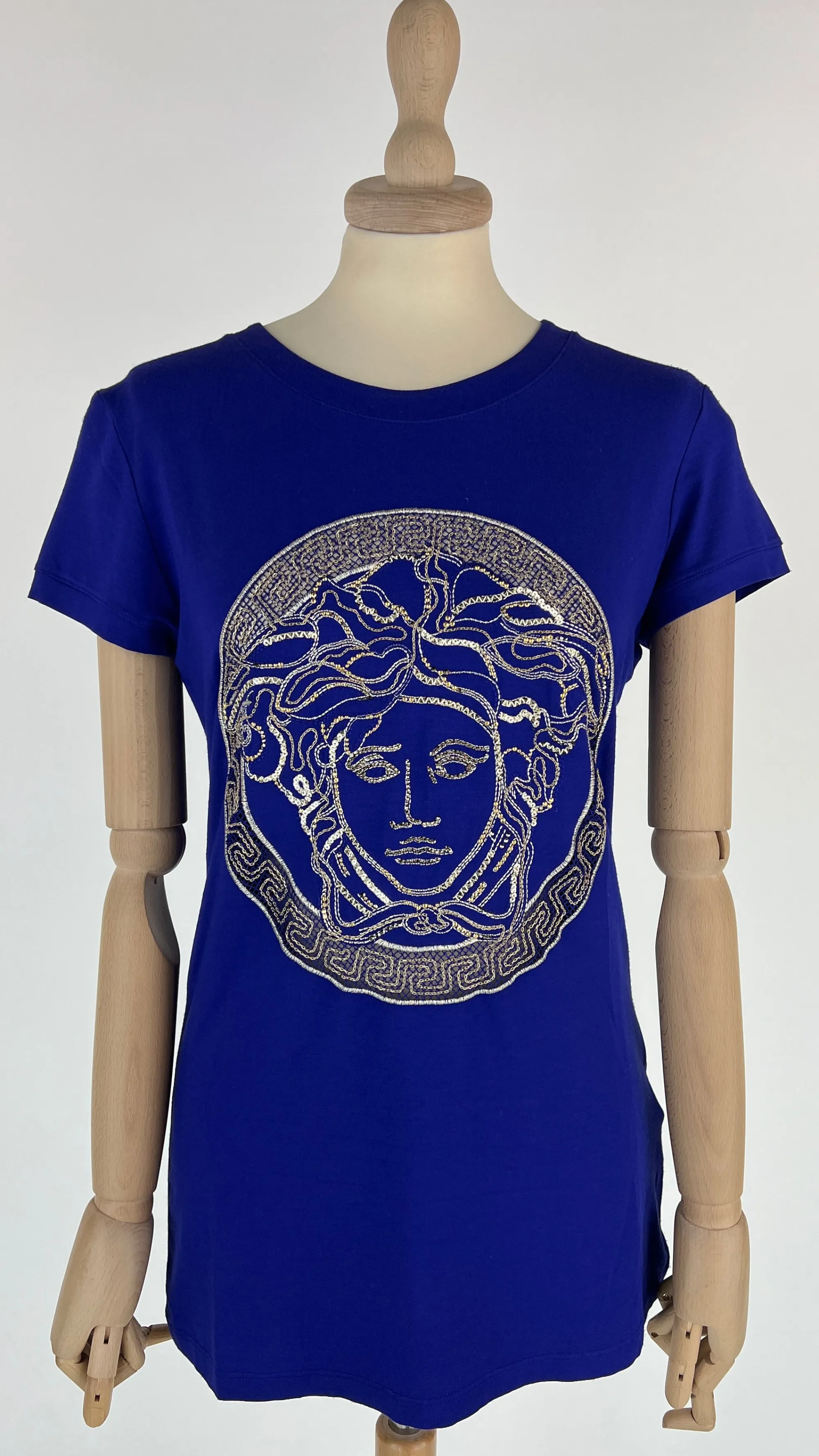 Donna Versace T-shirts E Bluse | Blu/azzurro/verde>T-shirt medusa bluette